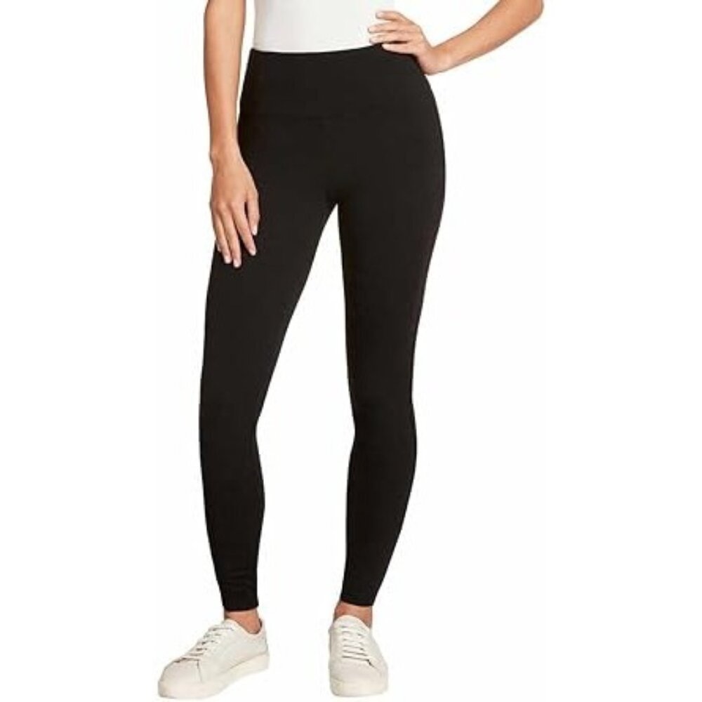 Max & Mia Womens XS High Waist Legging Stretch Pants No-show French Terry Black
